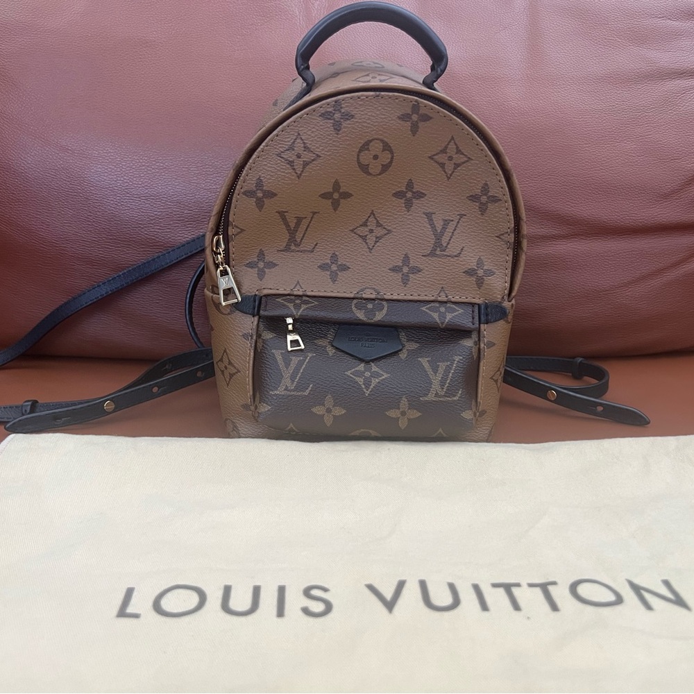 Authentic Louis Vuitton Reverse Monogram Palm Springs Mini Backpack